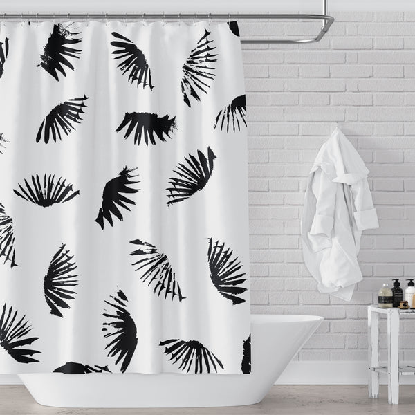 Winking Eyelash Brush Design Contemporary Art Bathroom Shower Curtain