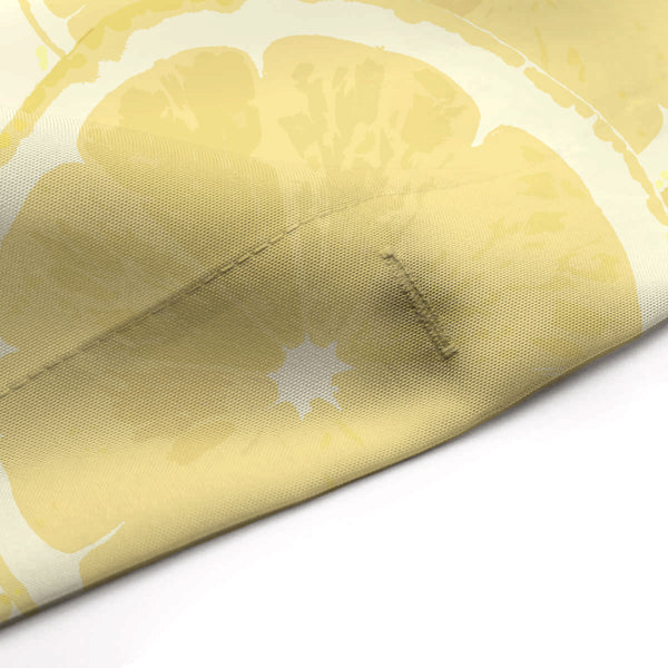 Lemons Forever Printed Yellow Fabric Shower Curtain - Metro Shower Curtains