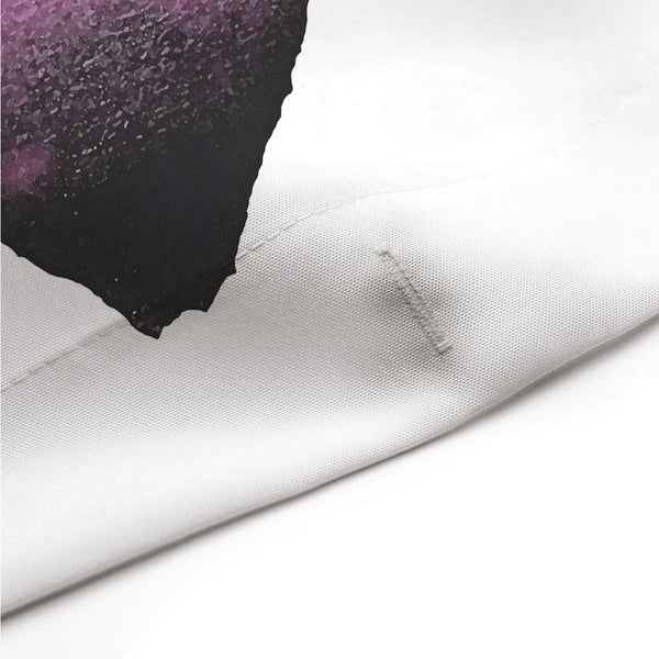 Magenta and Black on White Minimalist Large-Scale Watercolor Art Shower Curtain