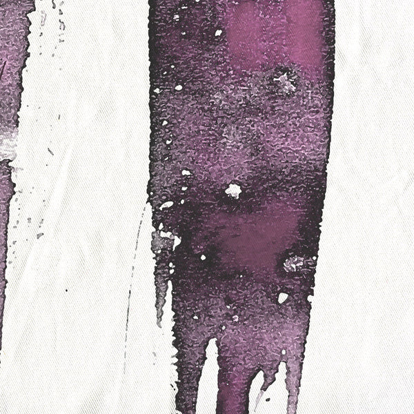 Magenta and Black on White Minimalist Large-Scale Watercolor Art Shower Curtain