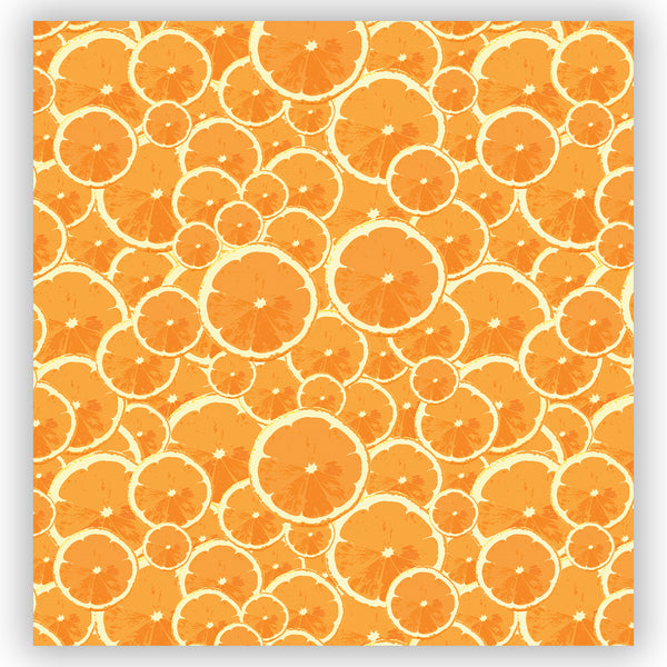 Oranges Citrus Mod Print Shower Curtain - Pattern of Orange Slices, Fun Bathroom Decor - Metro Shower Curtains