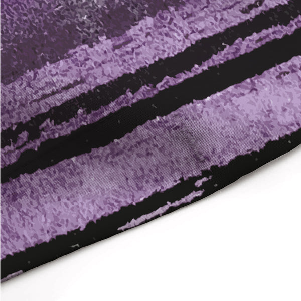 Bold Purple and Black Watercolor Stripes Mod Art Print Fabric Shower Curtain
