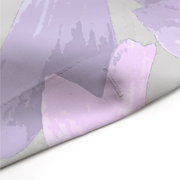 Light Purple & Gray Flower Art Print Shower Curtain