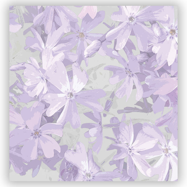 Light Purple & Gray Flower Art Print Shower Curtain