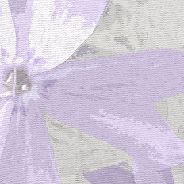 Light Purple & Gray Flower Art Print Shower Curtain