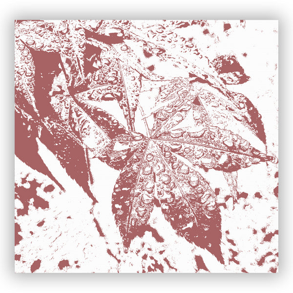 Red Maple Leaves in the Rain Shower Curtain - Metro Shower Curtains
