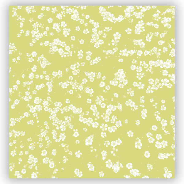 Retro Spring Green Wildflower Meadow Shower Curtain - Metro Shower Curtains