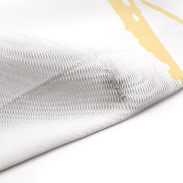 Sunflower Shower Curtain - Pale Yellow & White / Monochrome Large Scale Abstract Bathroom Art Print - Metro Shower Curtains