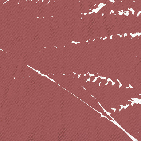 Brick Red & White Pampas Grass Print Shower Curtain - Metro Shower Curtains