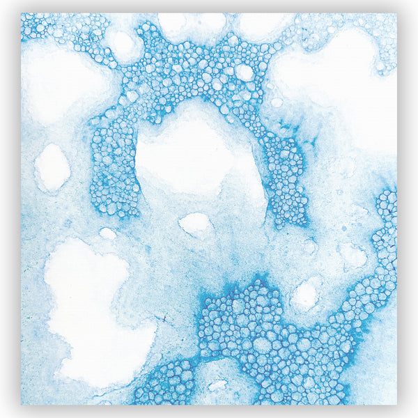 Turquoise Blue Soap Bubbles Watercolor Art Shower Curtain - Metro Shower Curtains