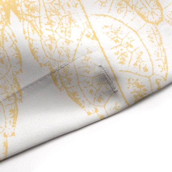 Yellow Leaves Mandala Print, Sunny Starburst Pattern Shower Curtain - Metro Shower Curtains