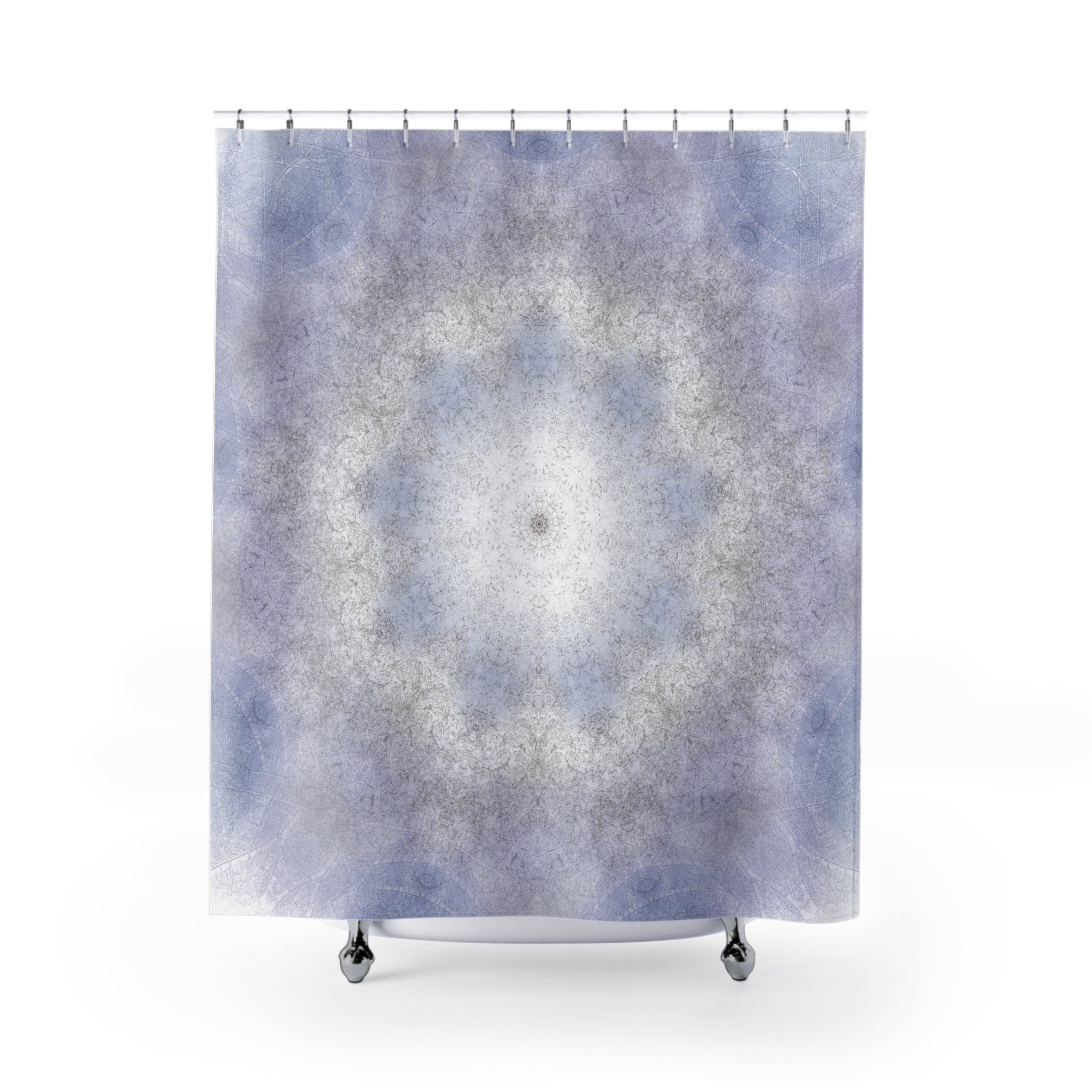 Light Indigo & Cornflower Blue Mandala Shower Curtain