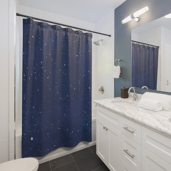 Midnight Sky with Stars Shower Curtain