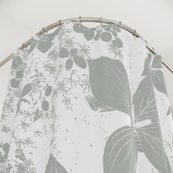 Botanical Elegance Shower Curtain – Nature-Inspired Bathroom Décor