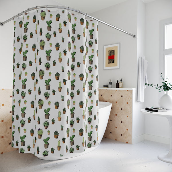 Cactus Doodles Shower Curtain