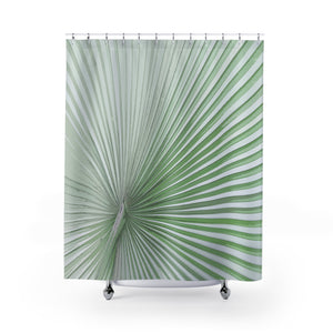 Light Green Palmetto / Tropical Palm Leaf Shower Curtain