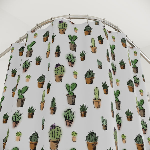 Cactus Doodles Shower Curtain