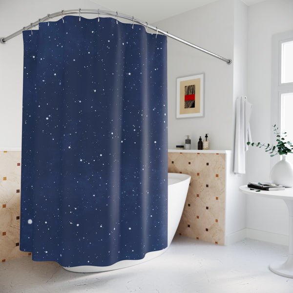 Midnight Sky with Stars Shower Curtain