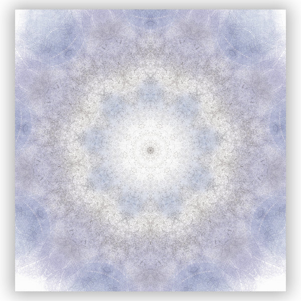 Light Indigo & Cornflower Blue Mandala Shower Curtain