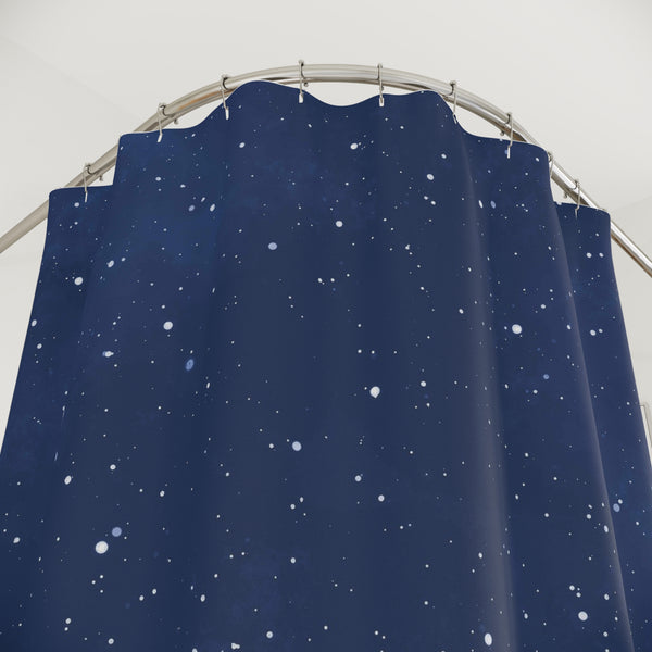 Midnight Sky with Stars Shower Curtain