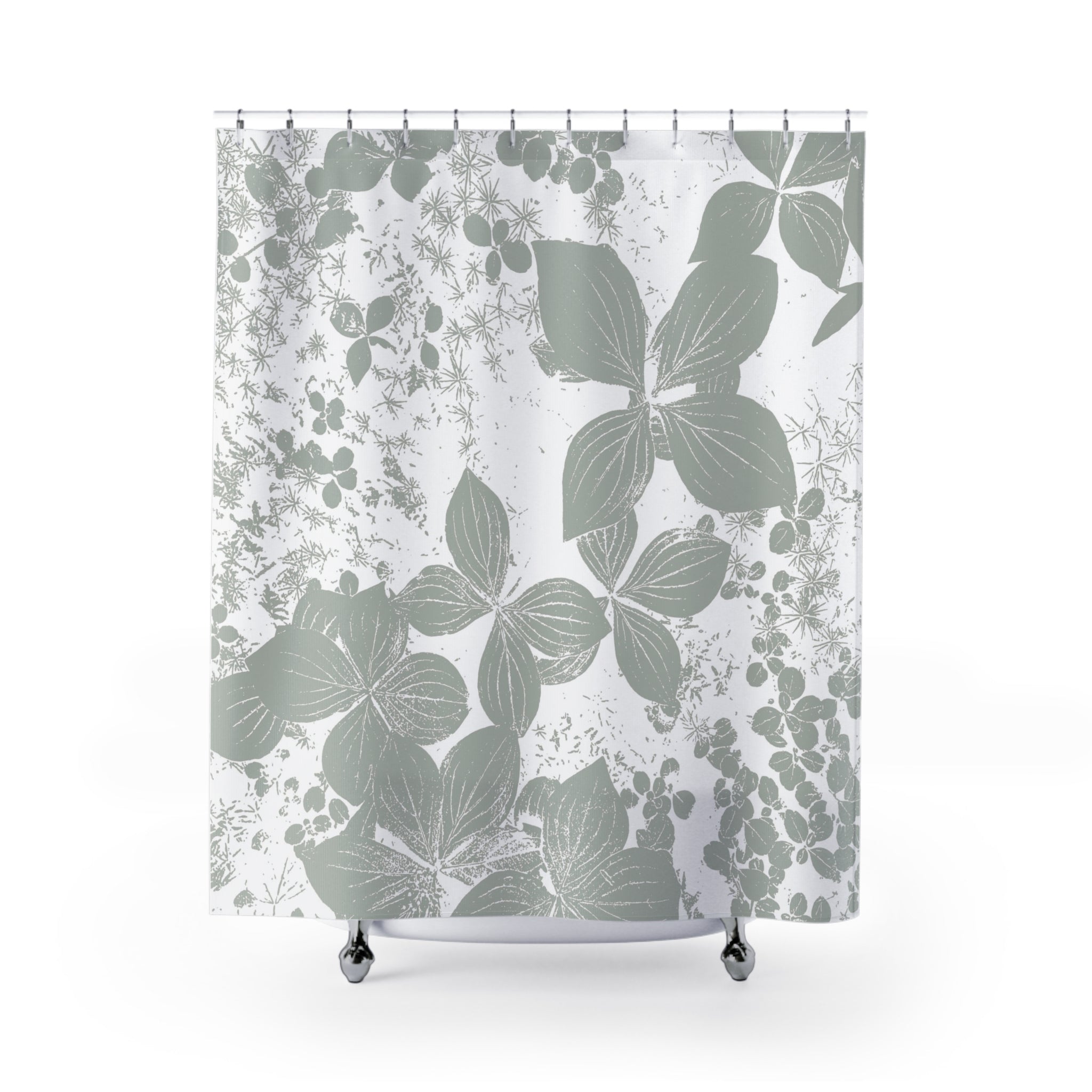 Botanical Elegance Shower Curtain – Nature-Inspired Bathroom Décor