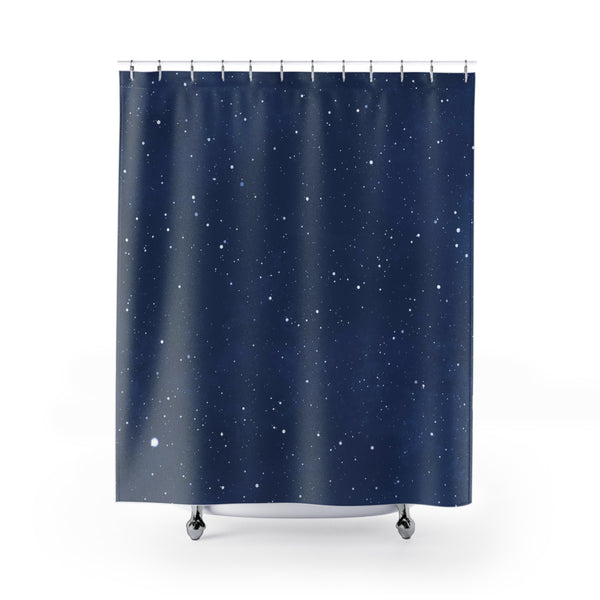 Midnight Sky with Stars Shower Curtain