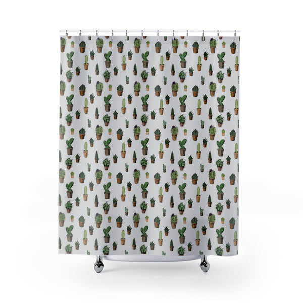 Cactus Doodles Shower Curtain