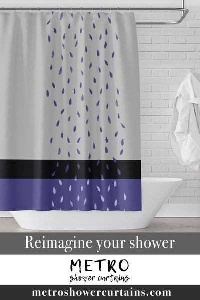 Raindrop Cascade Shower Curtain