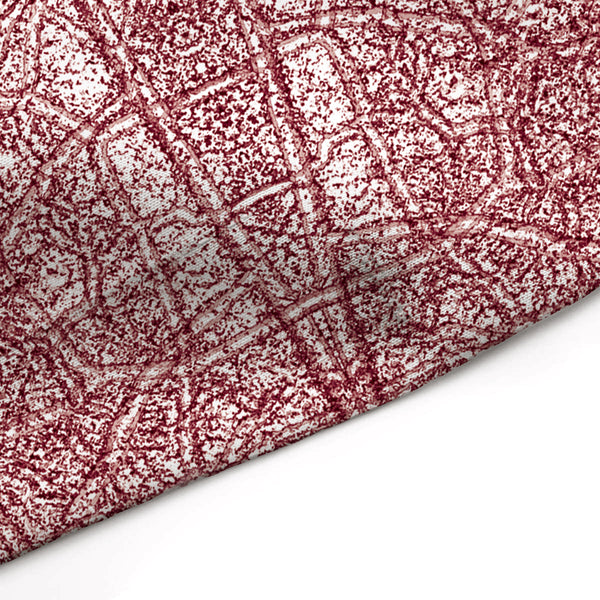 Burgundy Red Wine Mandala Shower Printed Fabric Curtain