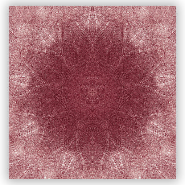 Burgundy Red Wine Mandala Shower Printed Fabric Curtain