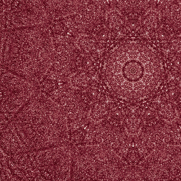 Burgundy Red Wine Mandala Shower Printed Fabric Curtain