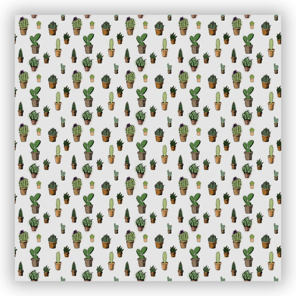 Cactus Doodles Shower Curtain