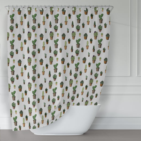 Cactus Doodles Shower Curtain