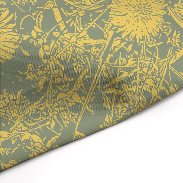 Green and Yellow Field of Dandelions Shower Curtain - Casual Retro Cottage Vibe