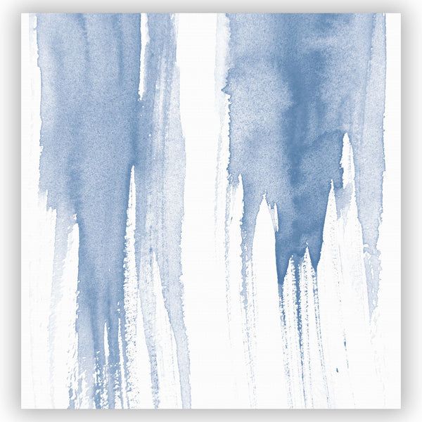 Blue Watercolor Cascade Shower Curtain