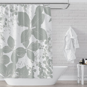 Sage Green Botanical Elegance Shower Curtain