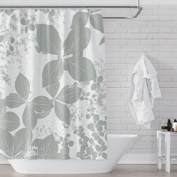 Botanical Elegance Shower Curtain – Nature-Inspired Bathroom Décor