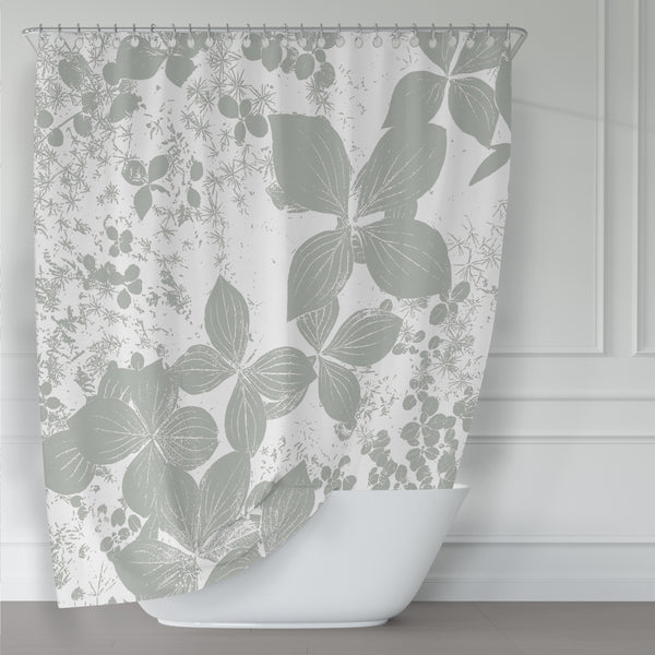 Botanical Elegance Shower Curtain – Nature-Inspired Bathroom Décor