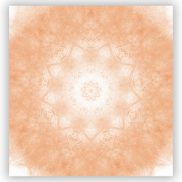 Earthy Orange Mandala Pattern Shower Curtain
