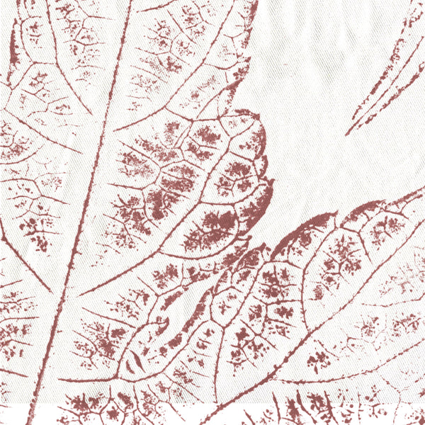 Burgundy Leaves Oversized Ink Prints for Modern Botanical Bathroom