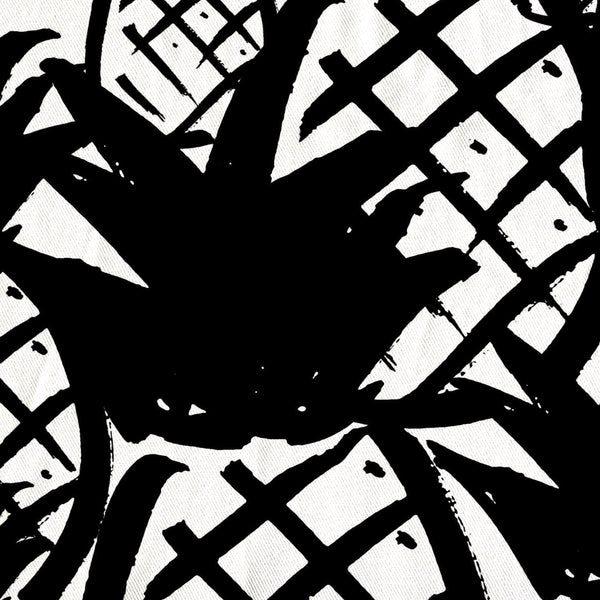 Pineapple Madness Black & White Sketch Art Shower Curtain