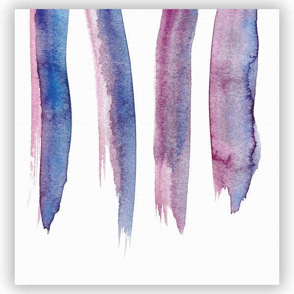 Magenta Pink and Cobalt Blue Watercolor Streaks Shower Curtain