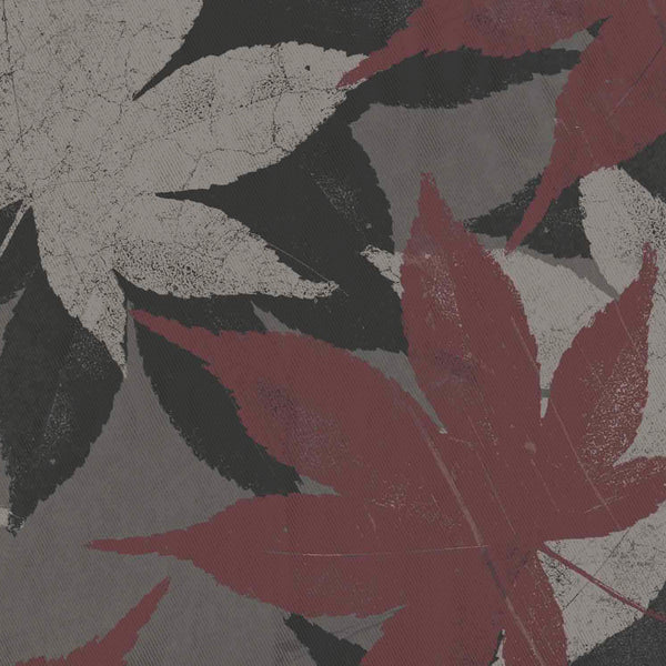 Maroon and Gray Japanese Maple Leaf Shower Curtain