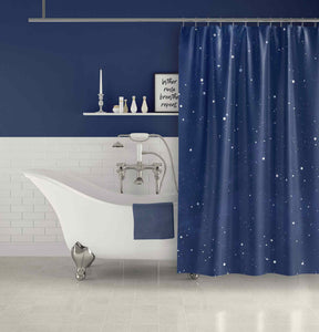 Midnight Sky with Stars Shower Curtain