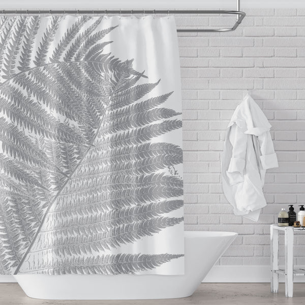 Two Gray Ferns Shower Curtain - Metro Shower Curtains