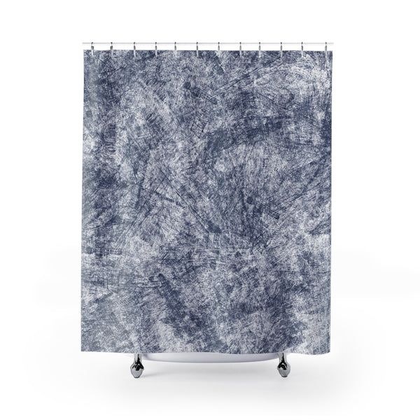 Navy Blue Farmhouse Distressed Shower Curtain - Metro Shower Curtains