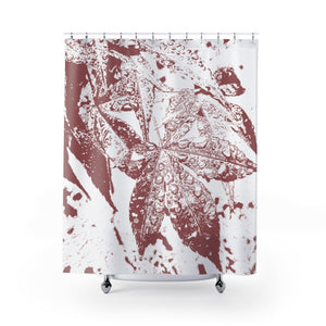Red Maple Leaves in the Rain Shower Curtain - Metro Shower Curtains