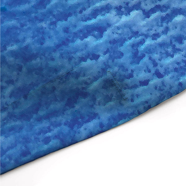 Lucious Deep Purple and Indigo Blue Marbled Watercolor Swirls Premium Fabric Shower Curtain