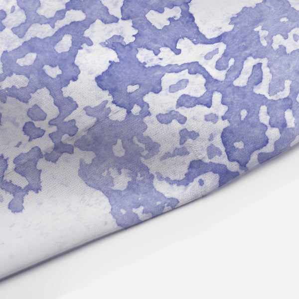 Deep Periwinkle Blue Boho Watercolor Lace Print Shower Curtain - Metro Shower Curtains