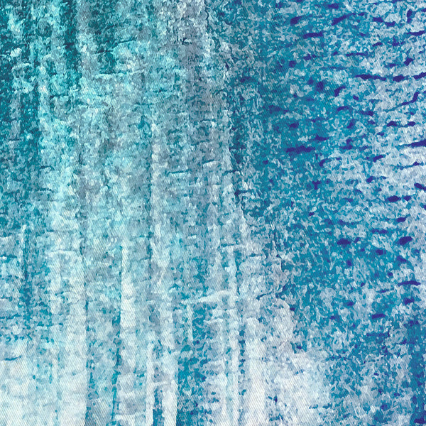 Aqua Blue Watercolor Stripes Shower Curtain - Metro Shower Curtains